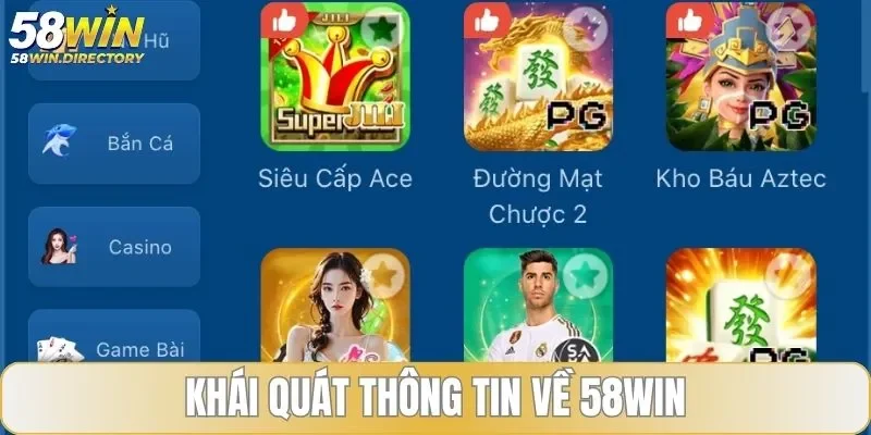 Khái quát thông tin về 58WIN